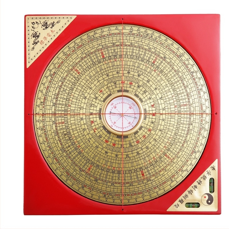 Busolă din alamă cu disc Bagua, instrument decorativ de înaltă precizie