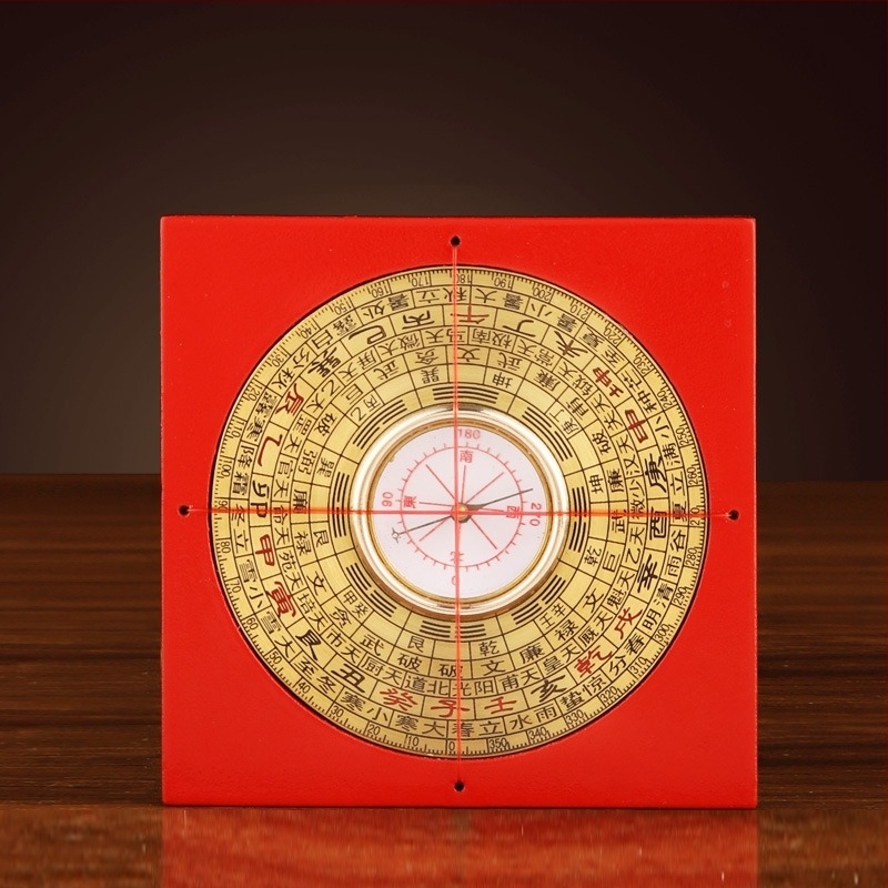 Busolă din alamă cu disc Bagua, instrument decorativ de înaltă precizie