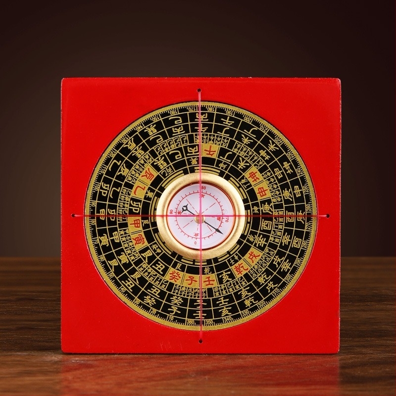 Busolă din alamă cu disc Bagua, instrument decorativ de înaltă precizie