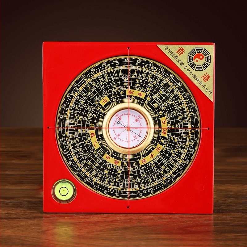Busolă din alamă cu disc Bagua, instrument decorativ de înaltă precizie