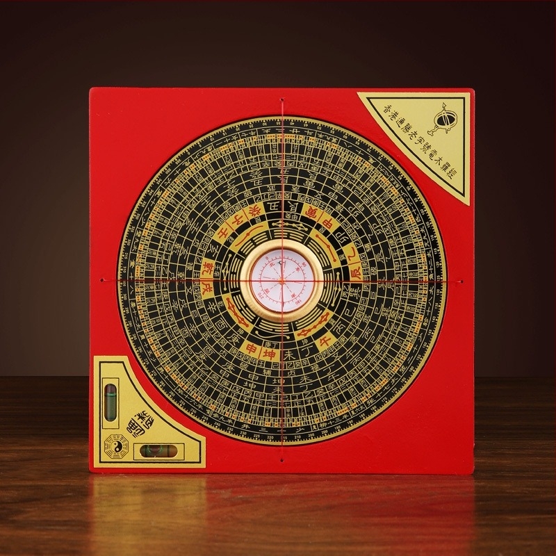 Busolă din alamă cu disc Bagua, instrument decorativ de înaltă precizie