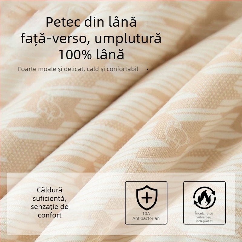 Langsha vestă termică pentru bărbați, patch din lână-mătase, autoîncălzire, strat de bază pentru toamnă-iarnă