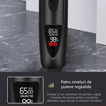 Chaoer Mașină de tuns pentru animale de companie cu LCD, pentru câini și pisici, 4 niveluri de putere