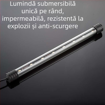 Lumină LED pentru acvariu, plante acvatice, submersibilă și pentru utilizare la suprafață, impermeabilă
