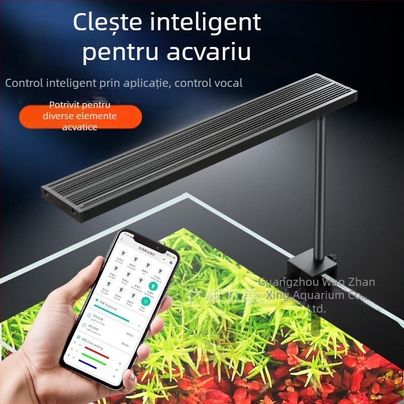 Lampă LED inteligentă pentru acvariu, spectru complet pentru plante acvatice – lampă compactă pentru acvariu