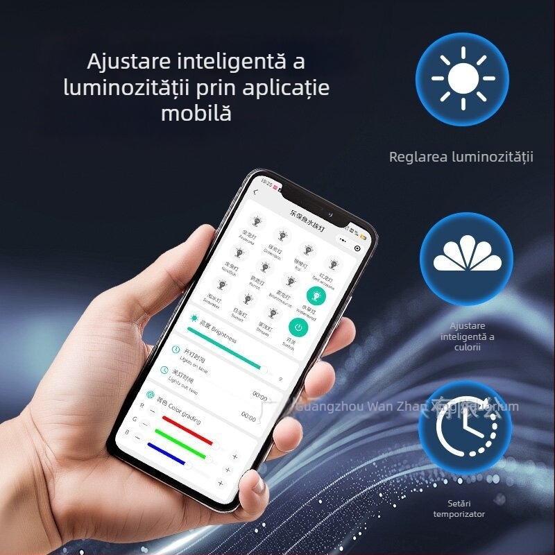 Lampă LED inteligentă pentru acvariu, spectru complet pentru plante acvatice – lampă compactă pentru acvariu