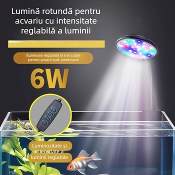 Lampă LED pentru acvariu, iluminare puternică pentru pești și plante acvatice, încărcare USB, impermeabilă, iluminare ambientală pentru prezentare