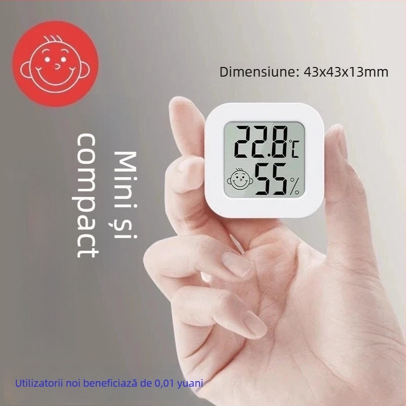 Termometru electronic de interior montat pe perete, cu precizie înaltă, pentru temperatura din camera bebelușului