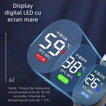 Termometru de apă pentru baie, cu afișaj LED vizibil, pentru baie a bebelușilor și copiilor