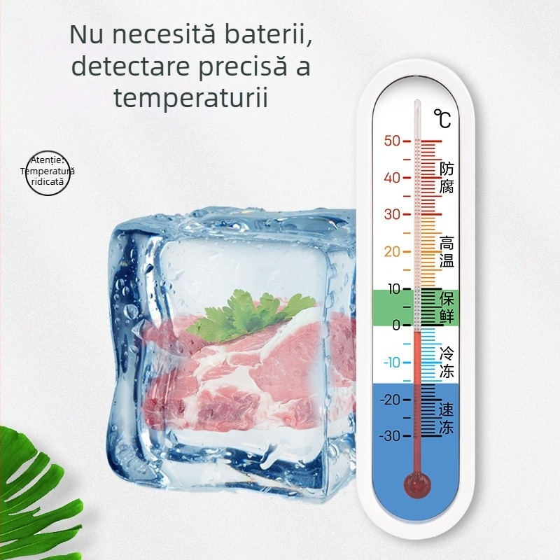 Termometru pentru frigider Deli LE554, senzor încorporat pentru congelator și depozitare în frigider, dulap pentru probe farmaceutice