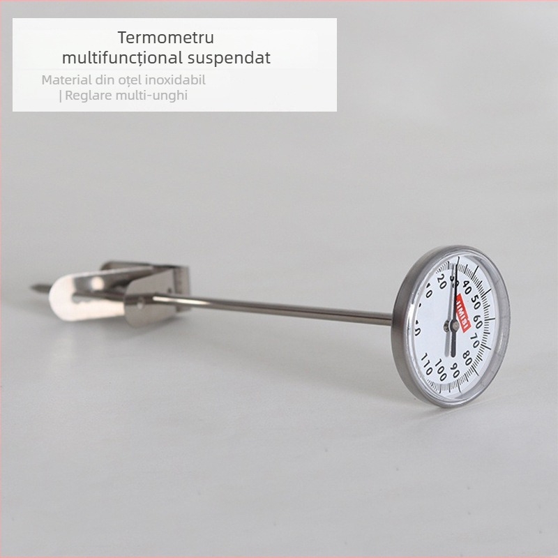 Termometru de bucătărie cu design de atârnat – măsoară temperatura apei, a laptelui și a uleiului, termometru pentru alimente