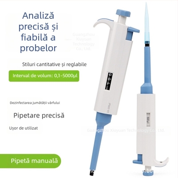 Pipetă monocanală ajustabilă, 5–5000 µL, pentru analiză a probelor