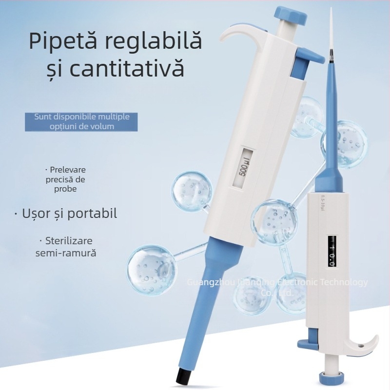 Pipetă cu un singur canal, volum reglabil, pentru laborator, model YY11-YY31, albastru și alb, Trickle