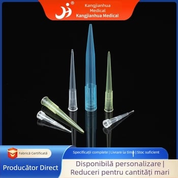 Vârfuri de pipetă cu gură largă, de unică folosință, 10 µL / 200 µL / 1 mL / 5 mL