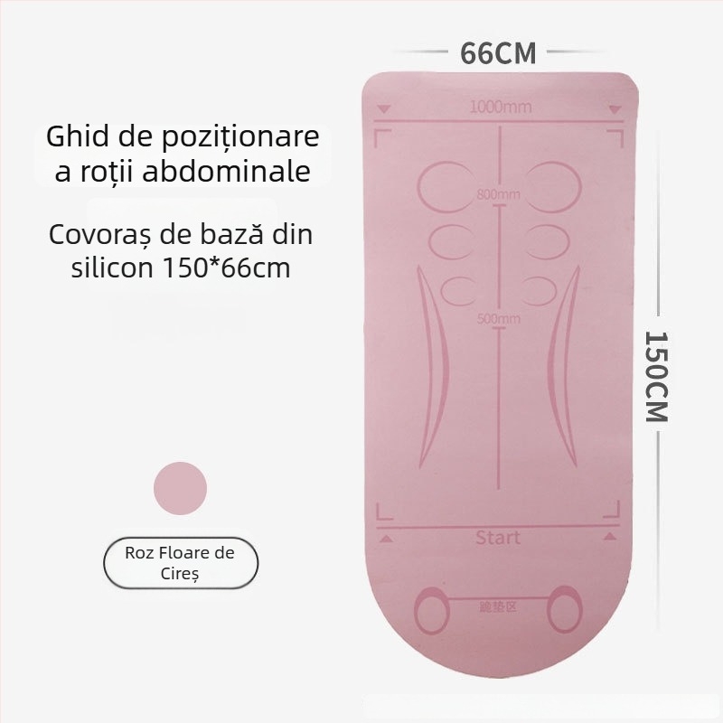Covoraș pentru rola abdominală, cu amortizare, anti-alunecare, lat și gros, covoraș de yoga pentru acasă