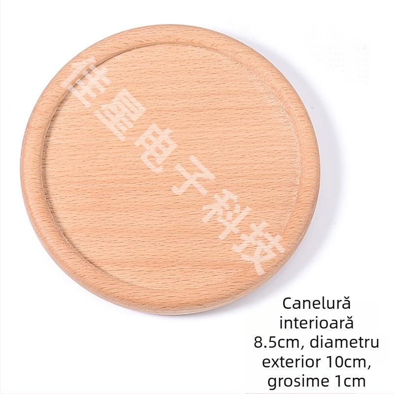 Suporturi din lemn natural pentru pahare, gravură personalizată a logo-ului, stil nordic, mai multe opțiuni de lemn, 10×10 cm