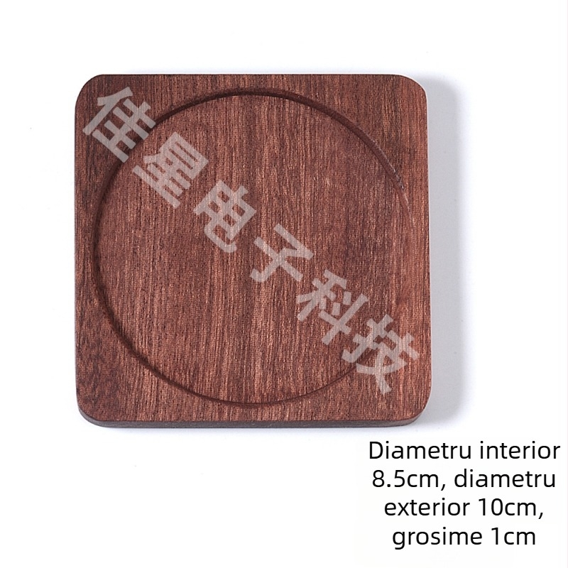 Suporturi din lemn natural pentru pahare, gravură personalizată a logo-ului, stil nordic, mai multe opțiuni de lemn, 10×10 cm