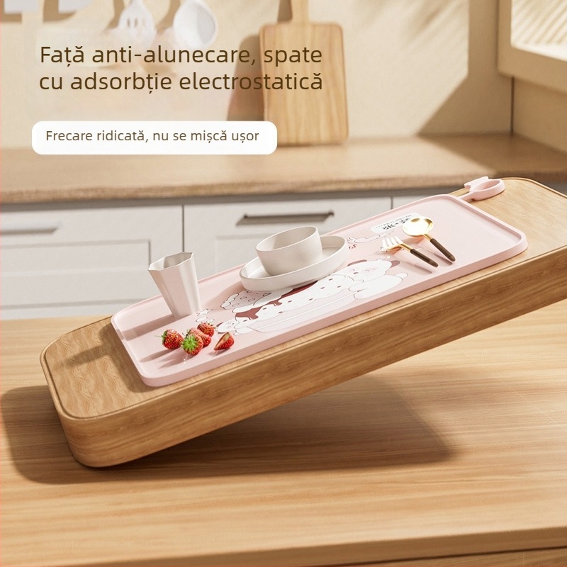 Covoraș de masă din silicon pentru clasa întâi, 40×60 cm, impermeabil și rezistent la ulei, design desen animat, calitate alimentară
