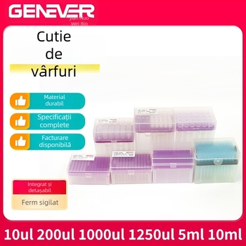 Jianuo Cutie pentru vârfuri de pipetă pentru 10uL, 200uL, 5mL și 10mL, cutie goală