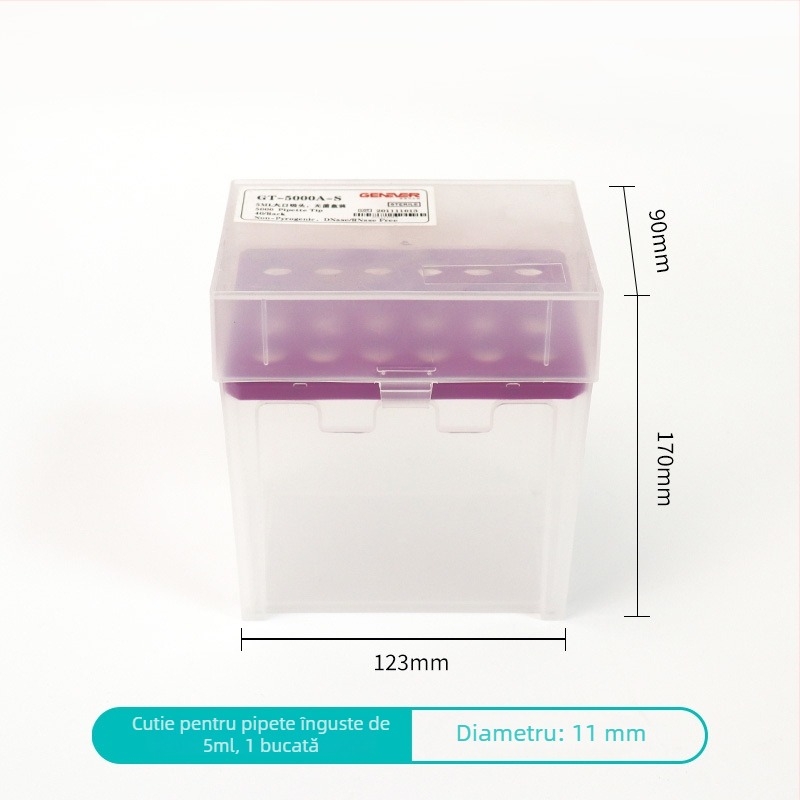 Jianuo Cutie pentru vârfuri de pipetă pentru 10uL, 200uL, 5mL și 10mL, cutie goală