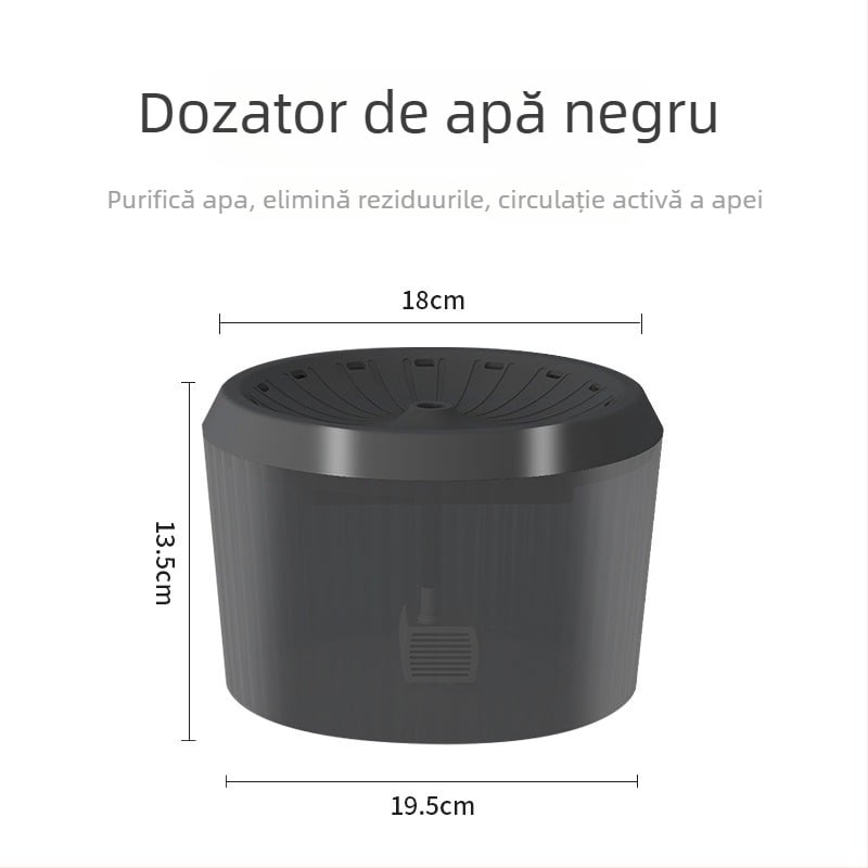 Dispenser de apă pentru animale de companie cu flux anti-scurgeri, circulație automată și filtrare pentru pisici și câini