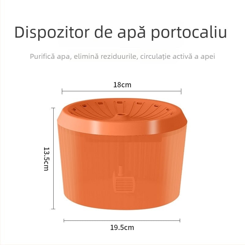 Dispenser de apă pentru animale de companie cu flux anti-scurgeri, circulație automată și filtrare pentru pisici și câini