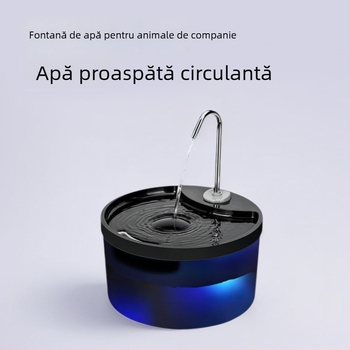 Fântână de apă pentru animale de companie cu circulație automată inteligentă și filtrare silențioasă pentru pisici și câini