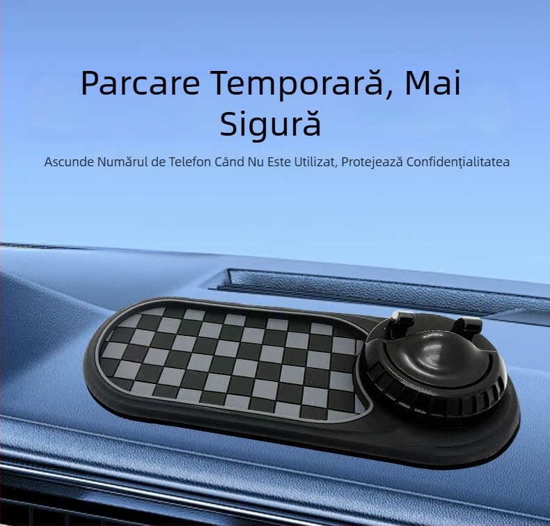 Suport pentru telefon auto cu pernă antiderapantă pentru navigație, semn de parcare și suport multifuncțional pentru consola centrală