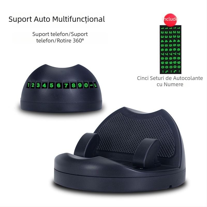 Suport pentru telefon auto cu pernă antiderapantă pentru navigație, semn de parcare și suport multifuncțional pentru consola centrală