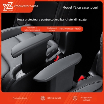 Acoperire din silicon pentru cotiera din al doilea rând al Tesla Model Y, versiune cu șase locuri
