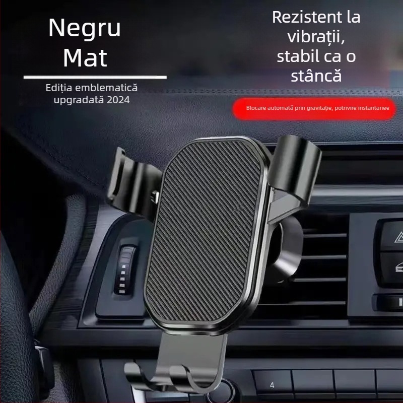 Suport auto pentru telefon pentru ventilația mașinii, cu senzor de gravitație — design triunghiular oglindit
