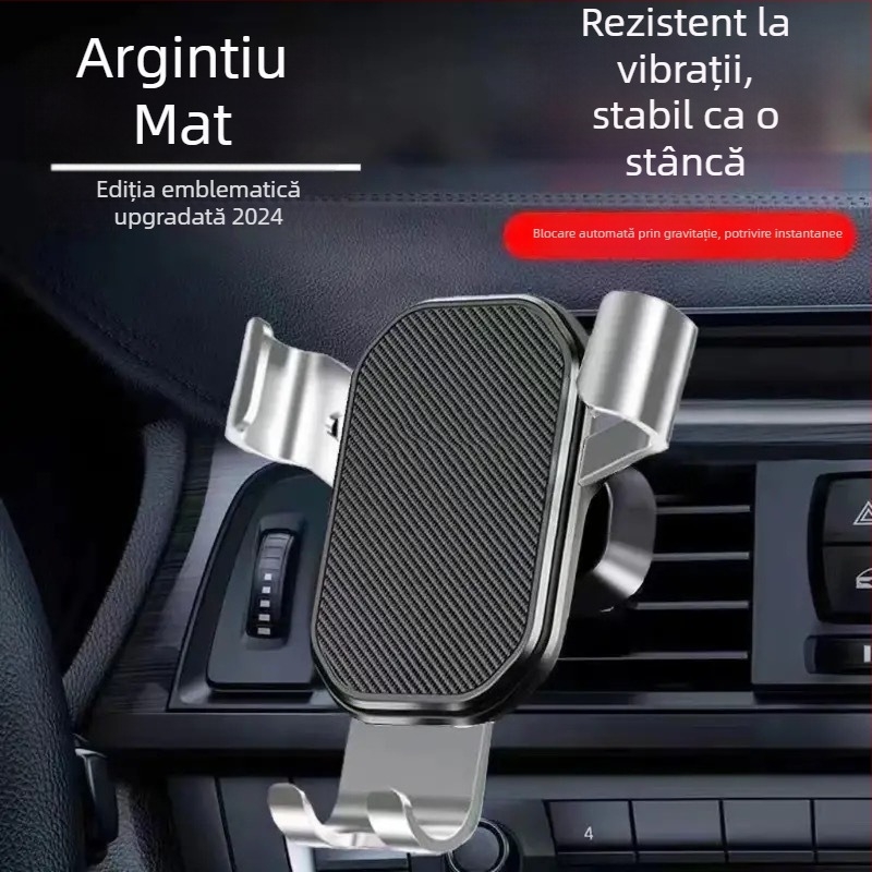 Suport auto pentru telefon pentru ventilația mașinii, cu senzor de gravitație — design triunghiular oglindit