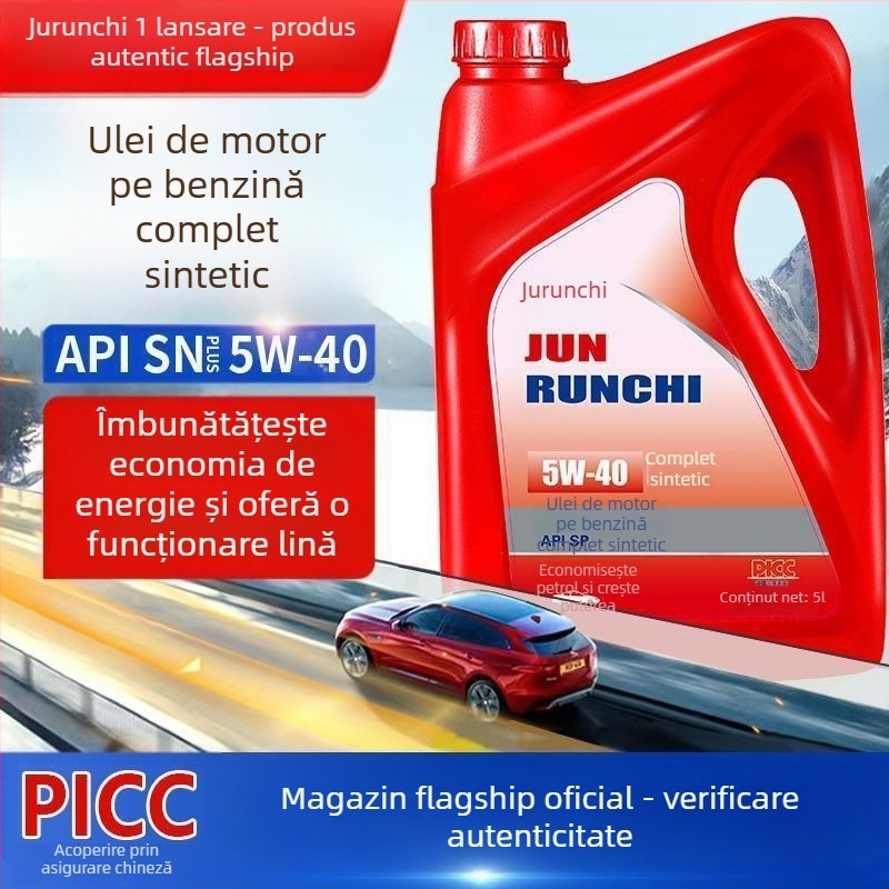 Jurunchi ulei sintetic complet pentru motoarele pe benzină – lubrifiere, protecție împotriva uzurii, răcire, anti-oxidare, indice de viscozitate înalt, curățenie ridicată, durată lungă de utilizare, destinație generală
