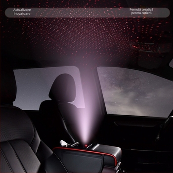 Cutie pentru cotieră auto, multifuncțională, cu panou superior înstelat, versiune simplă, suport pentru băuturi, cutie de șervețele și buzunar pentru telefon