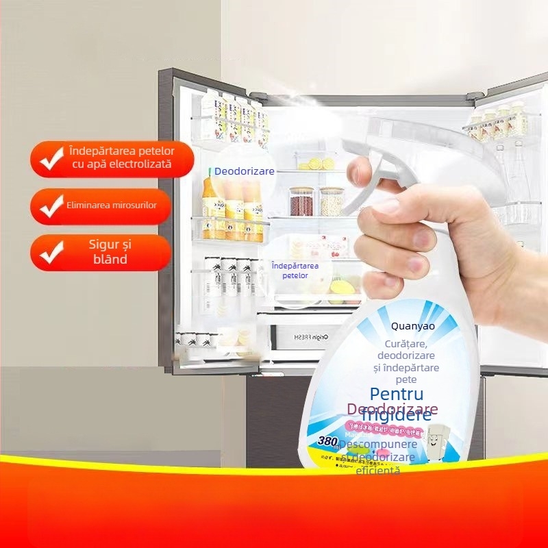 Deodorizant pentru frigider și curățare – elimină mirosurile, murdăria și mucegaiul, 380 ml