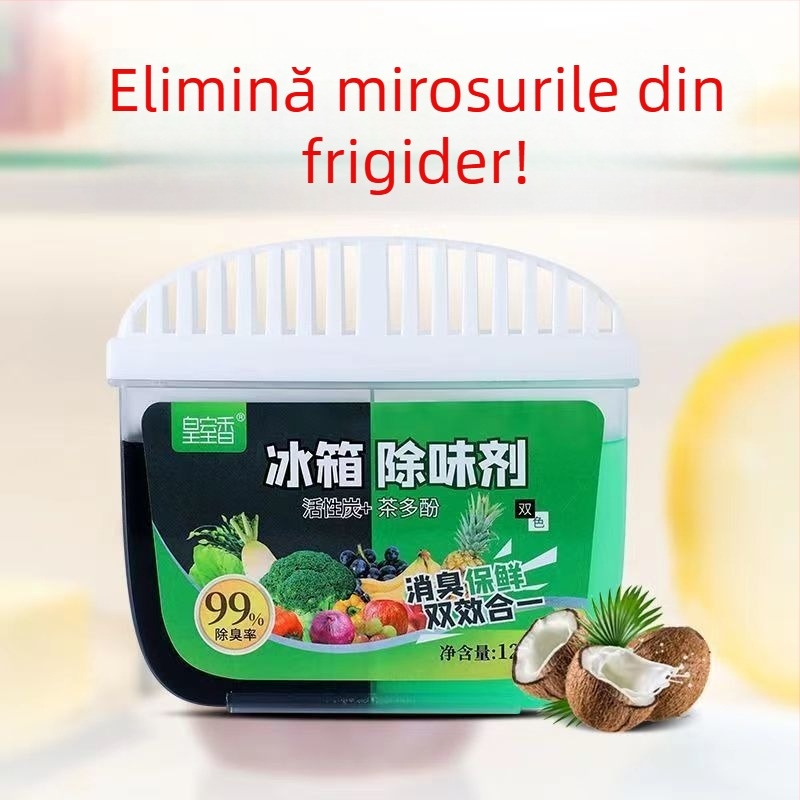 Deodorant pentru frigider cu cărbune activ, două culori