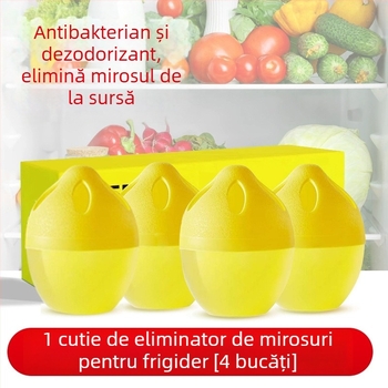 Quanyao Înlăturător de mirosuri pentru frigider — Purificator pentru frigider și congelator, elimină mirosurile
