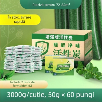 Pungă cu cărbune de bambus pentru casă și mașină – elimină formaldehida și mirosurile
