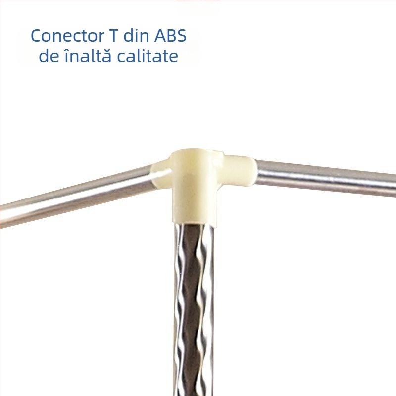 Suport din oțel inoxidabil pentru plasă de țânțari la pat, accesorii 1,0 m, 1,5 m și 1,8 m, conector în formă de T, consolidat