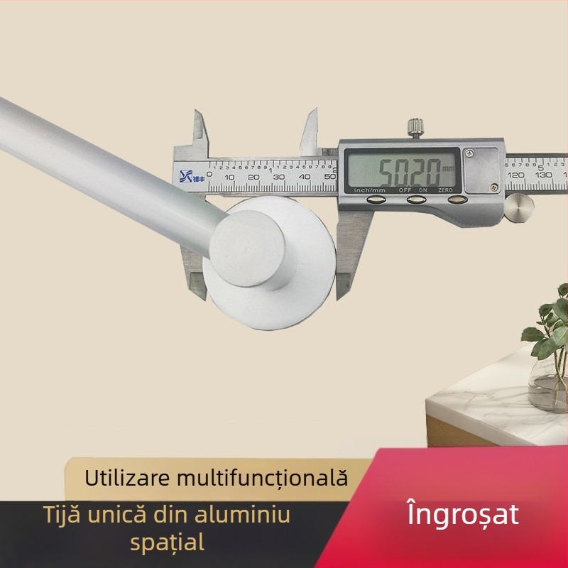 Bară de prosoape din Space aluminiu pentru baie, tijă prelungită