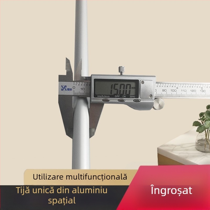 Bară de prosoape din Space aluminiu pentru baie, tijă prelungită