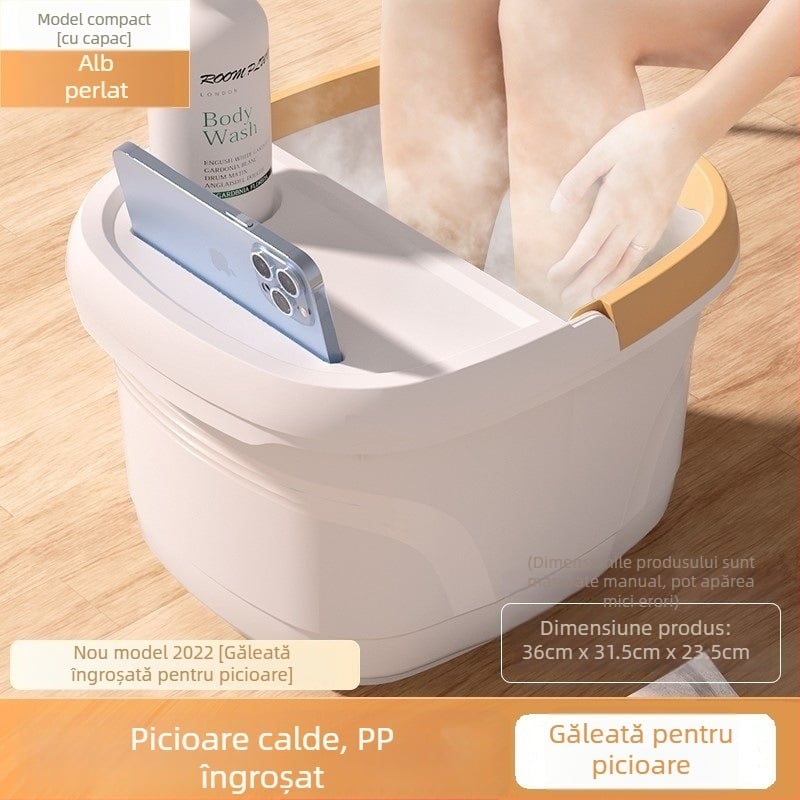 Cadă de picioare până la gambe, izolație termică și masaj, cadă adâncă din plastic pentru picioare