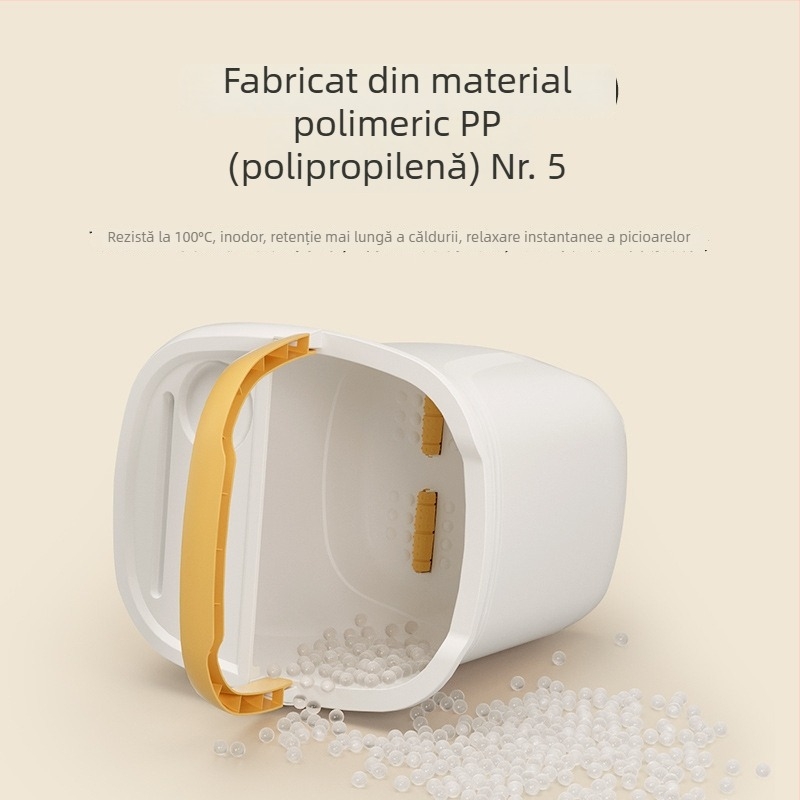Cadă de picioare până la gambe, izolație termică și masaj, cadă adâncă din plastic pentru picioare