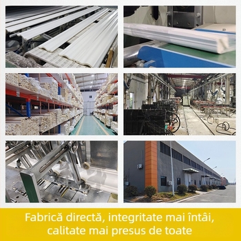 Bandă decorativă PU pentru fundalul televizorului, stil francez minimalist, lungime 2,4 m, motiv floral unghiular.