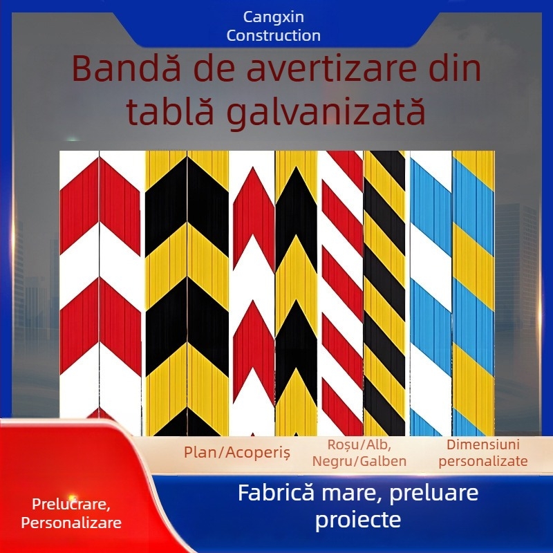 Bandă de avertizare pentru podea din aliaj de aluminiu, cu bordură pentru podea și cadru exterior