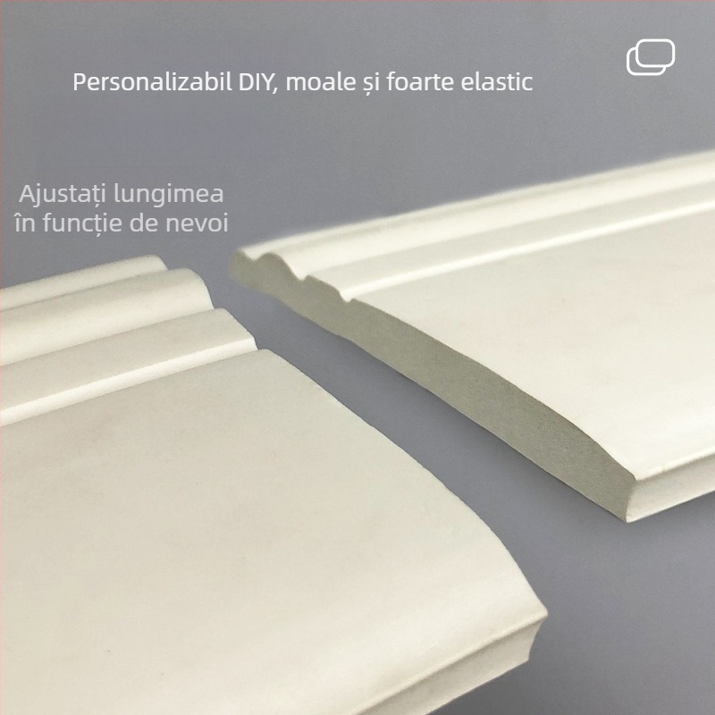Plintă din plastic autoadezivă, îngroșată, design minimalist, protecție pentru colțuri și margini pentru bebeluși