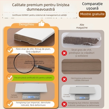 Plintă din lemn masiv Longan cu finisaj crem franțuzesc și podea din lemn cu model diamant alb cacao