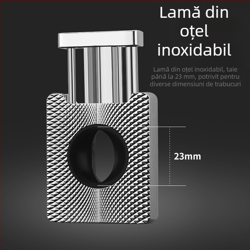 Tăietor portabil pentru trabucuri, lamă în formă de V, instrument de tăiere precis, accesorii premium pentru fumători, cadou pentru bărbați