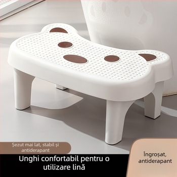 Scaun de sprijin pentru toaletă, platformă de baie cu pedală pentru picior