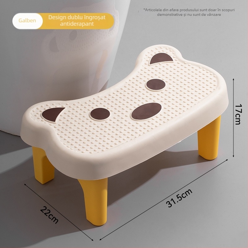 Scaun de sprijin pentru toaletă, platformă de baie cu pedală pentru picior